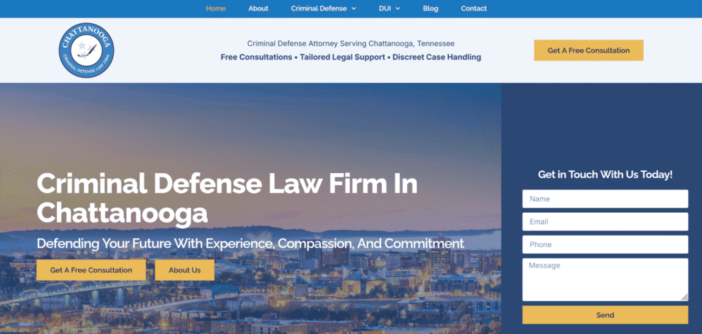 Law firm website redesign. Work by Bridgeman Digital.